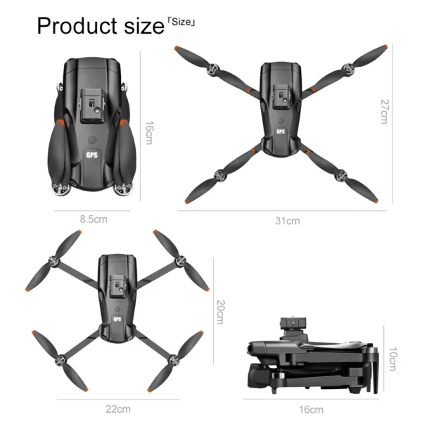 XIAOMI MIJIA V198 MAX GPS Dron Nowy z profesjonalną kamerą HD 8k WiFi/5G Bezszczotkowy Składany Quadcopter zdalnie sterowany Dron - AliExpress - obrazek 6