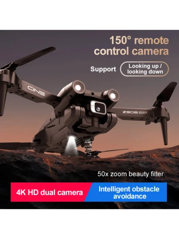 Nowy dron Z908 Pro 2025, profesjonalny mini dron 4K z ESC, lokalizacja poprzez przepływ optyczny, trójstronne unikanie przeszkód, zabawka quadcopter.