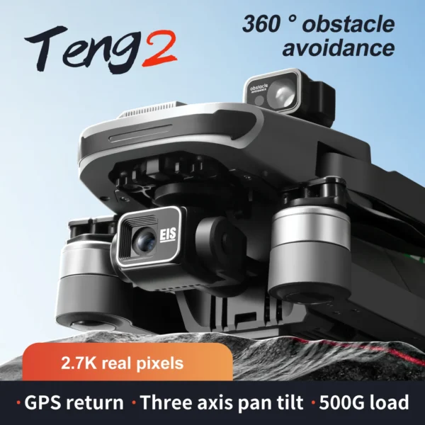 S155 Pro Max Drone 5G GPS Profesjonalna fotografia lotnicza 8K HD Obciążenie gimbalowe 500g No/360 Unikanie przeszkód Quadrotor Dron - AliExpress - obrazek 2