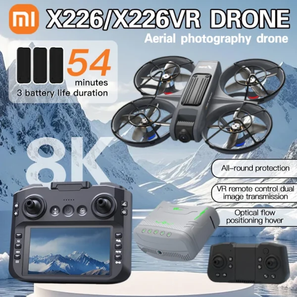 Xiaomi X226/X226VR Mini drony 4K profesjonalny zdalnie sterowanym helikopterem samolot RC Dron z ekranem Quadcopter zabawki prezent dla dzieci - AliExpress