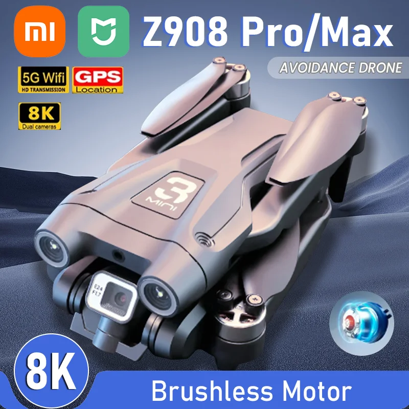 Xiaomi Mijia Z908 Pro/MAX 8K Drone ESC profesjonalna lokalizacja przepływu optycznego 4K 3-stronne unikanie przeszkód Quadcopter zabawki - AliExpress