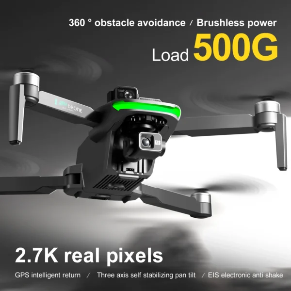 S155 Pro Max Drone 5G GPS Profesjonalna fotografia lotnicza 8K HD Obciążenie gimbalowe 500g No/360 Unikanie przeszkód Quadrotor Dron - AliExpress - obrazek 5