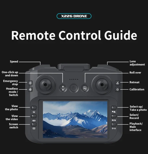 Xiaomi X226/X226VR Mini drony 4K profesjonalny zdalnie sterowanym helikopterem samolot RC Dron z ekranem Quadcopter zabawki prezent dla dzieci - AliExpress - obrazek 2