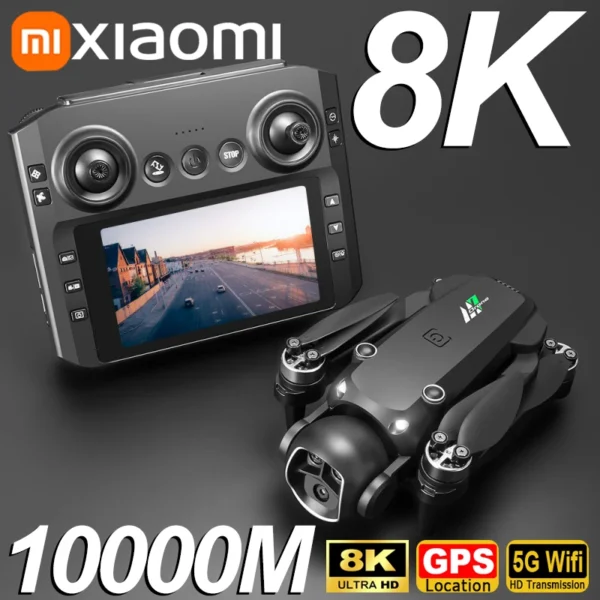 Dron Xiaomi M7 8K Aerial HD z podwójną kamerą, inteligentnym unikaniem przeszkód, bezszczotkowym silnikiem, 5G WIFI, GPS i funkcją powrotu. - AliExpress - obrazek 2