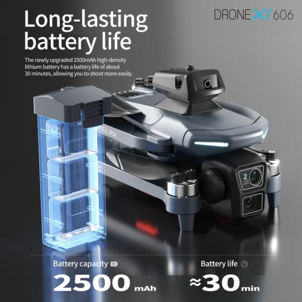 XIAOMI NOWY XT606 Dron GPS 8K HD Profesjonalny podwójny aparat 5G WIFI FPV Unikanie przeszkód Bezszczotkowy RC Quadcopter Dron zabawka MIJIA - AliExpress - obrazek 6