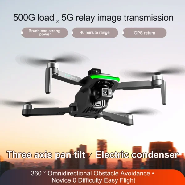 S155 Pro Max Drone 5G GPS Profesjonalna fotografia lotnicza 8K HD Obciążenie gimbalowe 500g No/360 Unikanie przeszkód Quadrotor Dron - AliExpress - obrazek 3