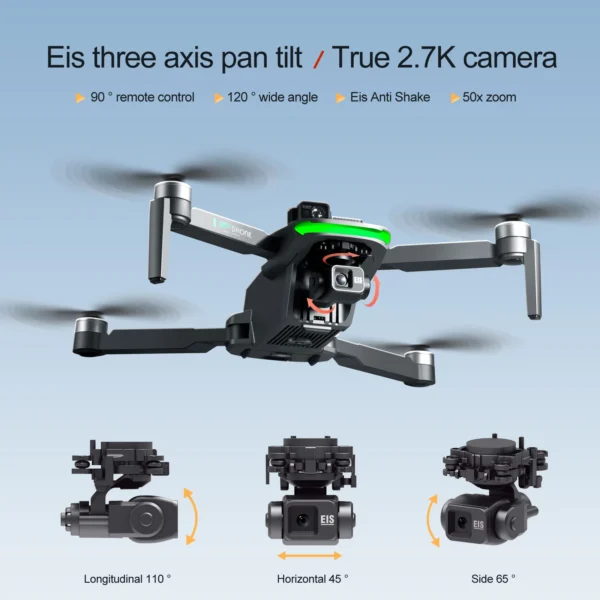 S155 Pro Max Drone 5G GPS Profesjonalna fotografia lotnicza 8K HD Obciążenie gimbalowe 500g No/360 Unikanie przeszkód Quadrotor Dron - AliExpress - obrazek 4