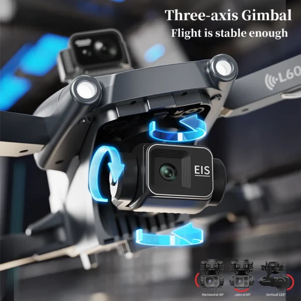 Nowy profesjonalny dron L600 Pro Max z kamerą 8K i 3-osiowym gimbalem WIFI 360 ° Ekran dotykowy FPV bezszczotkowy dron RC do unikania przeszkód - AliExpress - obrazek 4