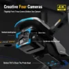 Nowy dron AE8 EVO GPS z kamerą 8K Professional HD z 4 obiektywami, dron 5G WIFI FPV bezszczotkowy UAV z pilotem z ekranem, quadcopter RC - obrazek 3