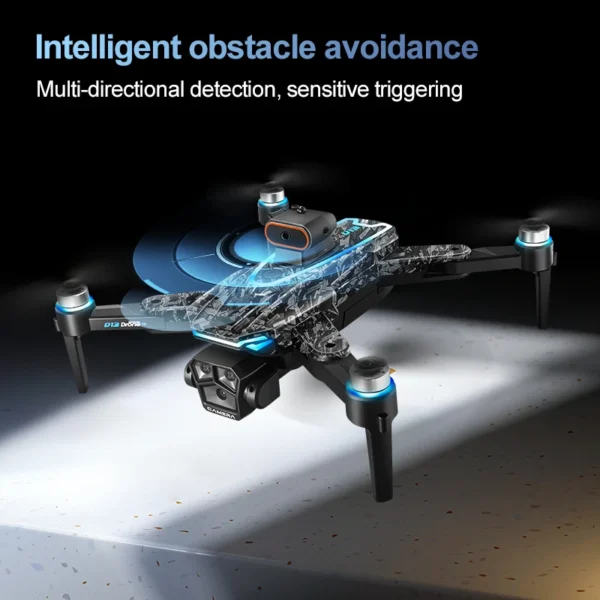 Nowy dron D13 4K Profesjonalna trzy kamery HD z dużym ekranem 5G WIFI FPV Dron Bezszczotkowy optyczny przepływ Hover Składany quadcopter - AliExpress - obrazek 4