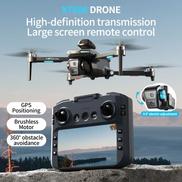 XIAOMI NOWY XT606 Dron GPS 8K HD Profesjonalny podwójny aparat 5G WIFI FPV Unikanie przeszkód Bezszczotkowy RC Quadcopter Dron zabawka MIJIA - AliExpress - obrazek 2