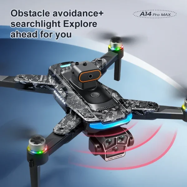 Xiaomi A14Pro Max GPS Dron 4K Profesjonalny Podwójny Aparat Bezszczotkowy Silnik WIFI FPV Składany RC Quadcopter Helikopter Zabawki - AliExpress - obrazek 4