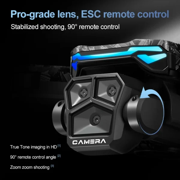 Nowy dron D13 4K Profesjonalna trzy kamery HD z dużym ekranem 5G WIFI FPV Dron Bezszczotkowy optyczny przepływ Hover Składany quadcopter - AliExpress - obrazek 3