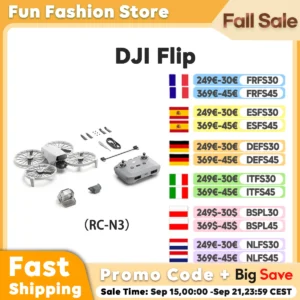Dron DJI Flip Camera (RC-N3) 4K Lekki 3-osiowy Stabilizator Transportowy 13km Transmisja Wideo Start z Dłoni Automatyczny Powrót C0 - AliExpress