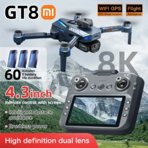 Xiaomi GT8 Dron 8K Profesjonalny Podwójny Kamera GPS FPV Silnik Bezszczotkowy Optyczny Przepływ Hovering Składany Quadcopter 4K RC Dron Zabawki - AliExpress
