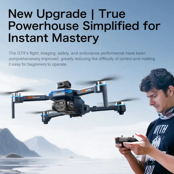 Xiaomi GT8 Dron 8K Profesjonalny Podwójny Kamera GPS FPV Silnik Bezszczotkowy Optyczny Przepływ Hovering Składany Quadcopter 4K RC Dron Zabawki - AliExpress - obrazek 3