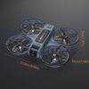 Drone S156 z podwójną kamerą i dużym pilotem - obserwacja scen w czasie rzeczywistym, pozycjonowanie optyczne - stabilny lot, regulowane kamery elektronicznie - 720P, 360° ochrona, bezpieczeństwo antykolizyjne, przełączane prędkości, tryb bezgłowy, LED nawigacyjne światła nocne, idealny do fotografii lotniczej, zestaw podróżny, prezent na święta lub urodziny - obrazek 2