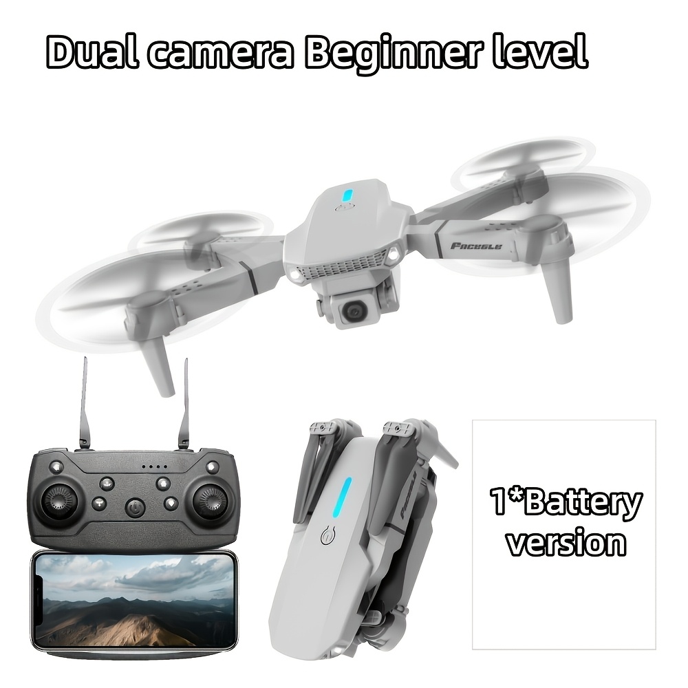 E88 Zabawka dron: Lekka konstrukcja, 360 akrobacji, lotnictwo fotograficzne, start i lądowanie jednym przyciskiem, dwie lustra kamer do dokumentowania pięknych chwil, łatwe loty dla początkujących, zasięg drona - obrazek 5