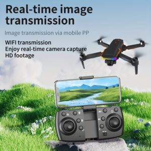 Dron z elektrycznie regulowanym obiektywem - D168 dron optykowy, wyposażony w silnik bezszczeniowy mocny napęd, łukowe unikanie przeszkód pozycyjonujące strumienie ślizgają się inteligentne zawiszenie lot 360° otaczaj ładuj USB odprawiaj świat reklamować krajobraz podróży uwolnij nową perspeutywa nieba bardzo nadaje do idealnych prezentów na Boże Narodziny Halloween urodzin dla Mężczyzn Mini Drone Zestaw Gogli Towarzysz Podr