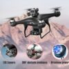 Drone S116 z podwójnym aparatem, silnik bezszczotkowy, optyczne pozycjonowanie przepływu, elektrycznie regulowany kąt obrotu kamery, czterokierunkowe unikanie przeszkód, tryb głowicy bezorientacyjnej, wolnomontażowa prędkość, kadłub z diodami LED, idealny dla początkujących, zdalnie sterowany, obsługa jednym przyciskiem, prezent na święta i urodziny - obrazek 4