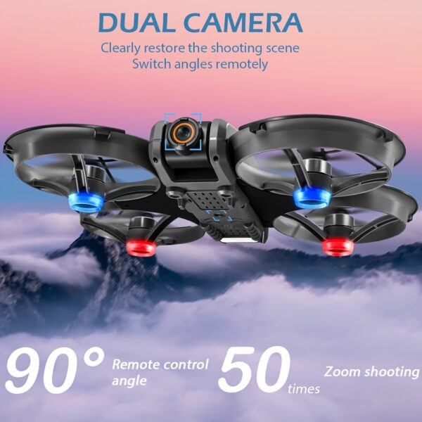 Ulepszony Dron S156 z Silnikiem Bezszczotkowym, Potężny Lot, Pozycjonowanie Optyczne & Ochrona Przed Kolizjami, FPV Quadcopter z Podwójną Kamerą, Tryb Headless, Kontrola Prędkości, LED Nocne Światła, Długi Czas Lotu – Idealny dla Początkujących, Fotografia Aerialna, Wyścigi, Kemping, Prezenty na Urodziny/Swięta – Kompatybilny z Pilotem z Dużym Ekranem, Sprzęt Campingowy, Elegancki Design, Zaawansowana Technologia, dla Miłośników Tech - obrazek 8