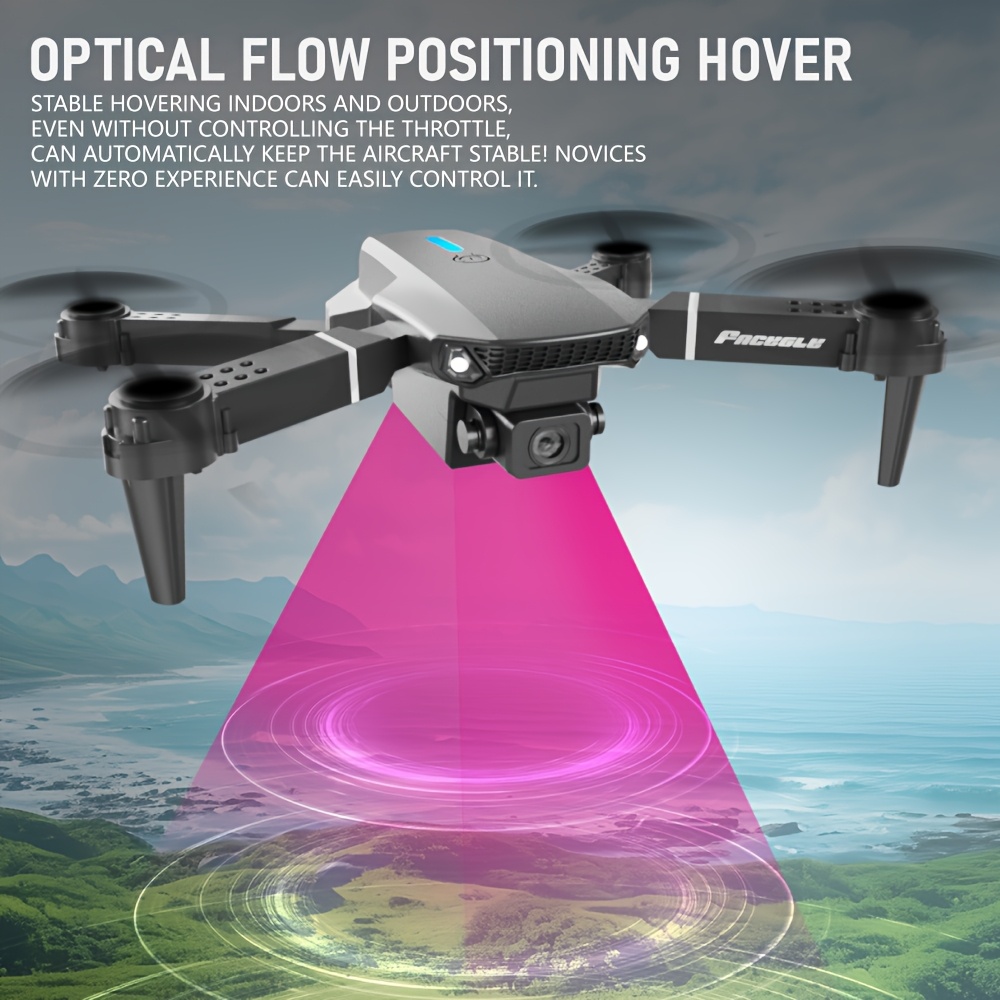 FACEGLE E88 Dron z Podwójnymi Kamerami, Start/Lądowanie Jednym Dotknięciem, Inteligentne Unoszenie się w Powietrzu, Wi-Fi FPV Quadcopter, Długi Czas Lotu, Ładowanie USB, Przyjazny dla Początkujących Dron z Instrukcją, do Fotografii Lotniczej i Vlogowania, Idealne na Prezenty Urodzinowe/Świąteczne (Czarny) - Doskonały dla Młodzieży i Dorosłych, Latający na Zewnątrz, Elegancki Design, Wytrzymała Konstrukcja, Technologii, Mini Dron - obrazek 10