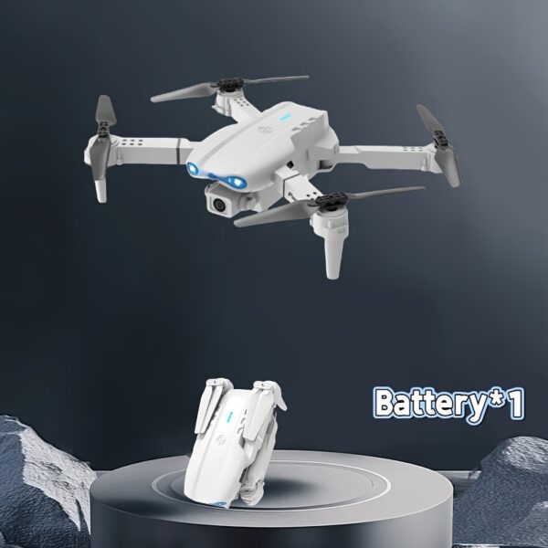 Drone E99 Przenośny i Kieszonkowy, Składany i Latający, Ulubieniec Miłośników Aktywności na Świeżym Powietrzu / Prezent Skarb | z Podwójnymi Aparatami, Nagrywanie w Rozdzielczości 480P, Czas Lotu 5 Minut, Wysokość 50m, Prędkość 4m/s, dla Początkujących, Mini Drone - obrazek 5