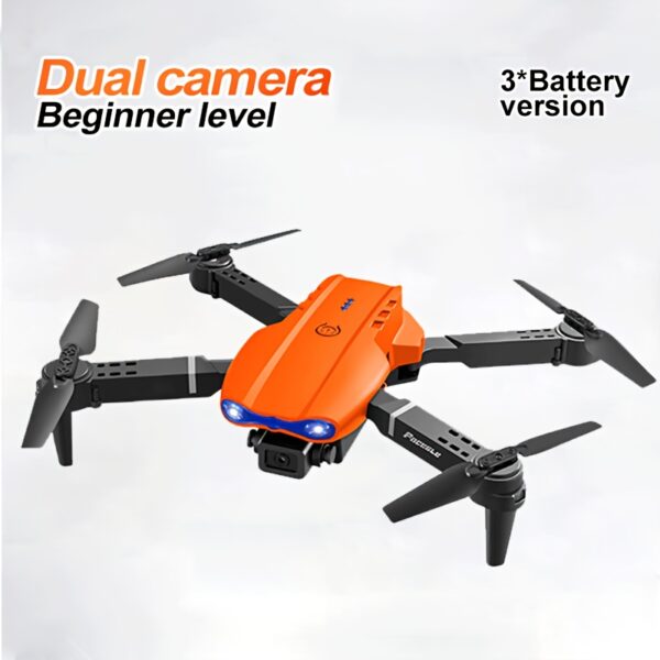 Nowy Dron E99 z Pozycjonowaniem Light Flow - WiFi, Składany, Zdalnie Sterowany, Quadcopter z Funkcją Utrzymywania Wysokości, Odpowiedni dla Początkujących i Rozrywki na Świeżym Powietrzu, Idealny Prezent na Święta - Doskonały na Boże Narodzenie, Halloween i Dzień Dziękczynienia, Nadajnik i Odbiornik RC, Mini Dron - obrazek 7