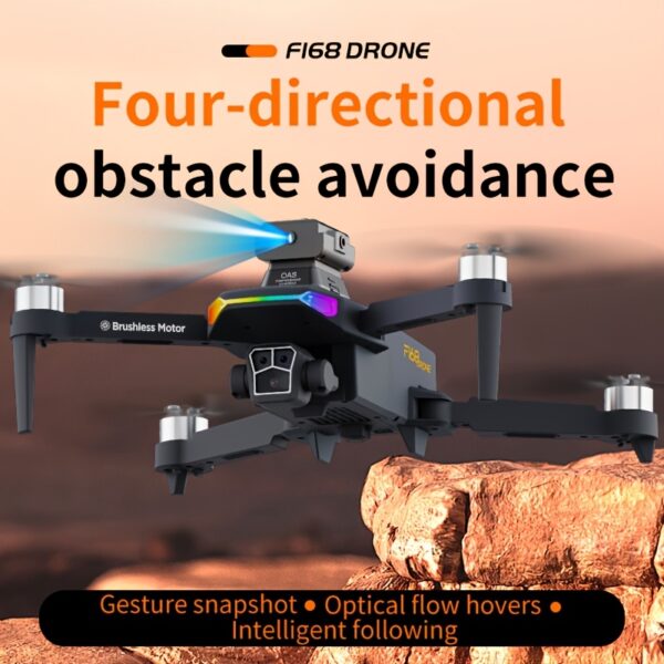 Dron z elektrycznie regulowanym obiektywem - D168 dron optykowy, wyposażony w silnik bezszczeniowy mocny napęd, łukowe unikanie przeszkód pozycyjonujące strumienie ślizgają się inteligentne zawiszenie lot 360° otaczaj ładuj USB odprawiaj świat reklamować krajobraz podróży uwolnij nową perspeutywa nieba bardzo nadaje do idealnych prezentów na Boże Narodziny Halloween urodzin dla Mężczyzn Mini Drone Zestaw Gogli Towarzysz Podr - obrazek 11