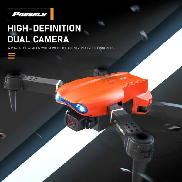 Nowy Dron E99 z Pozycjonowaniem Light Flow - WiFi, Składany, Zdalnie Sterowany, Quadcopter z Funkcją Utrzymywania Wysokości, Odpowiedni dla Początkujących i Rozrywki na Świeżym Powietrzu, Idealny Prezent na Święta - Doskonały na Boże Narodzenie, Halloween i Dzień Dziękczynienia, Nadajnik i Odbiornik RC, Mini Dron - obrazek 9