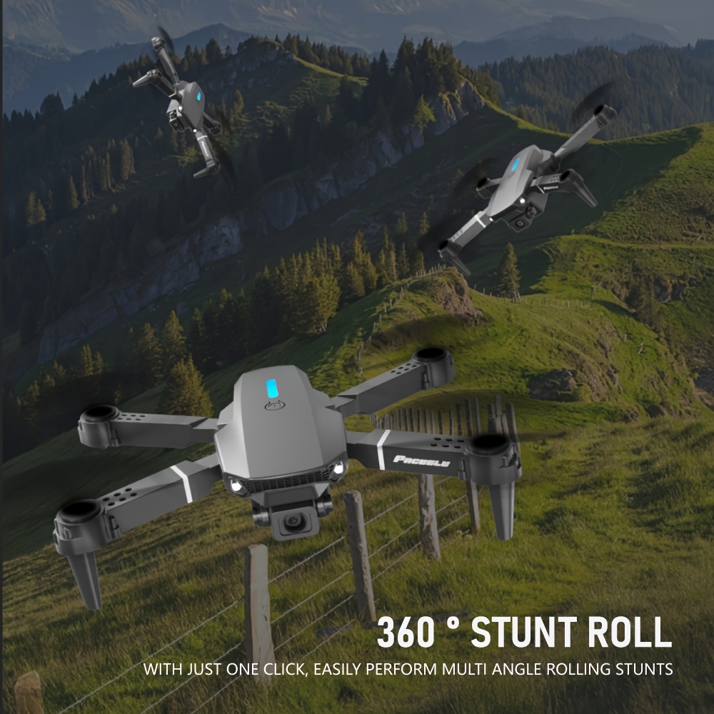 FACEGLE E88 Dron z Podwójnymi Kamerami, Start/Lądowanie Jednym Dotknięciem, Inteligentne Unoszenie się w Powietrzu, Wi-Fi FPV Quadcopter, Długi Czas Lotu, Ładowanie USB, Przyjazny dla Początkujących Dron z Instrukcją, do Fotografii Lotniczej i Vlogowania, Idealne na Prezenty Urodzinowe/Świąteczne (Czarny) - Doskonały dla Młodzieży i Dorosłych, Latający na Zewnątrz, Elegancki Design, Wytrzymała Konstrukcja, Technologii, Mini Dron - obrazek 8