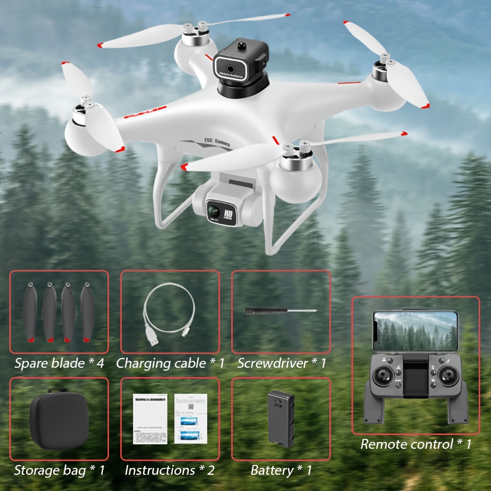 Nowo Ulepszony Dron S116 z Podwójną Kamerą i Regulowanym Kątem, Optyczne Pozycjonowanie - Stabilniejszy Lot, Silnik Bezszczotkowy - Duża Moc, Inteligentne Unikanie Przeszkód - Bezgłowicowy Tryb, z Światłami LED, Prezent Urodzinowy, Obsługa Jednym Kluczem - Odpowiedni dla Początkujących, Dron dla Początkujących, Ylrc - obrazek 7