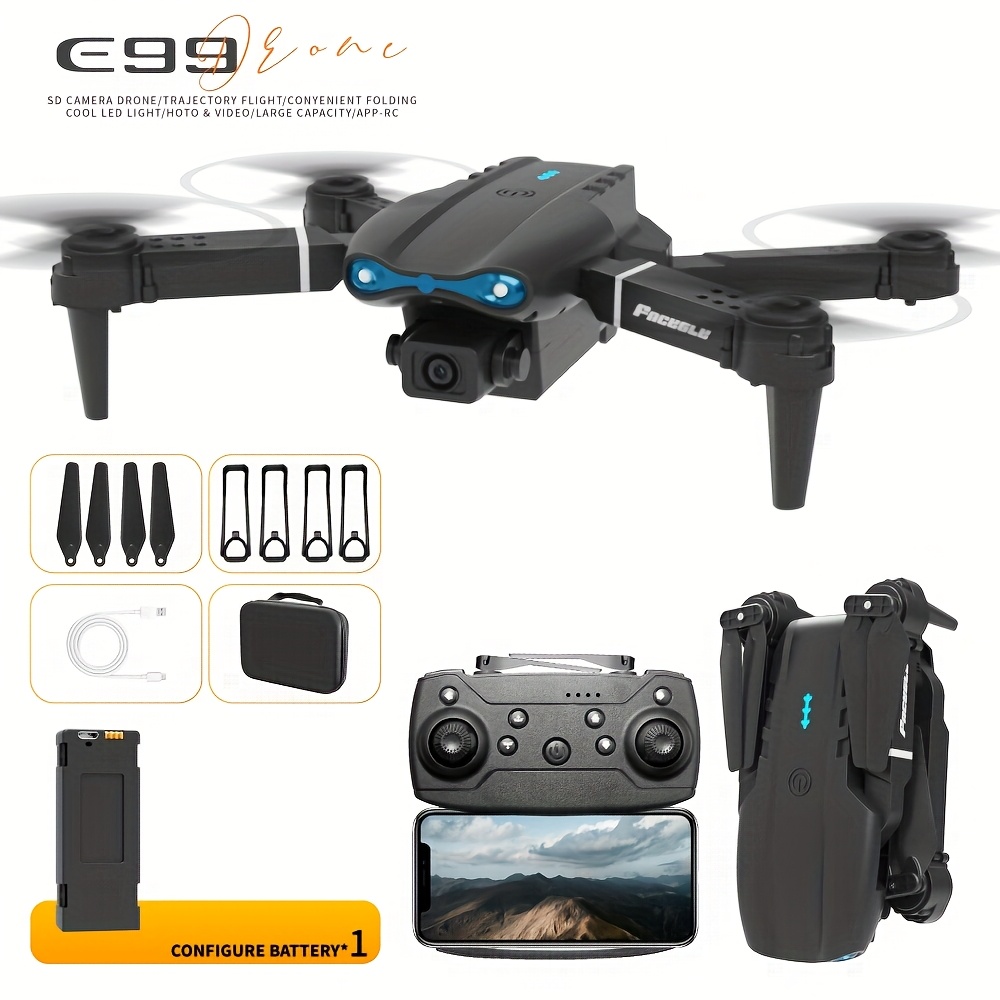Lekki i przenośny, ciesz się lataniem w każdej chwili i miejscu - dron E99 z optycznym przepływem, podwójne kamery, ładowalna bateria, składana konstrukcja, start jednym przyciskiem, idealny dla początkujących – najlepszy wybór do rodzinnej rozrywki, na podróże lub jako prezent świąteczny, Fotografia Lotnicza,Kompaktowa konstrukcja,Przenośny Dron,Płynny Lot,Stabilna Kontrola,Składany Dron,Entuzjaści Podróży - obrazek 4