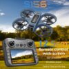 Drone S156 z podwójną kamerą i dużym pilotem - obserwacja scen w czasie rzeczywistym, pozycjonowanie optyczne - stabilny lot, regulowane kamery elektronicznie - 720P, 360° ochrona, bezpieczeństwo antykolizyjne, przełączane prędkości, tryb bezgłowy, LED nawigacyjne światła nocne, idealny do fotografii lotniczej, zestaw podróżny, prezent na święta lub urodziny - obrazek 6
