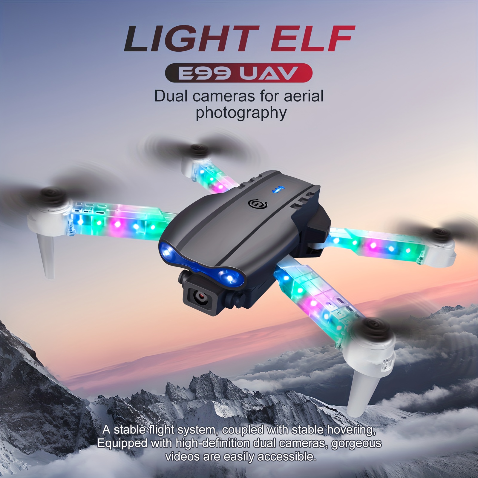 Lekki i przenośny, ciesz się lataniem w każdej chwili i miejscu - dron E99 z optycznym przepływem, podwójne kamery, ładowalna bateria, składana konstrukcja, start jednym przyciskiem, idealny dla początkujących – najlepszy wybór do rodzinnej rozrywki, na podróże lub jako prezent świąteczny, Fotografia Lotnicza,Kompaktowa konstrukcja,Przenośny Dron,Płynny Lot,Stabilna Kontrola,Składany Dron,Entuzjaści Podróży - obrazek 7