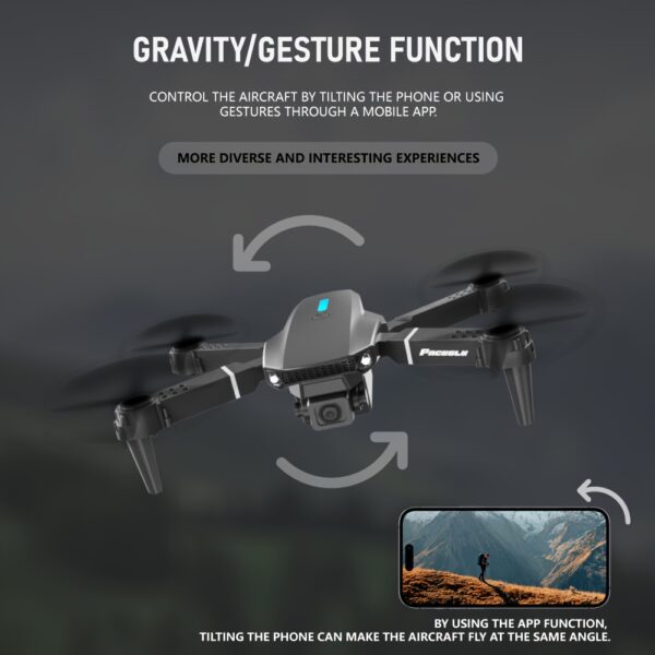 FACEGLE E88 Drone z Podwójnymi Kamerami, Składany Dron z Jednym Dotknięciem Startu/Lądowania, Optyczne Pozycjonowanie Przepływu, Wi-Fi FPV Quadcopter, Przenośny Dron o Długim Czasie Lotu, dla Dorosłych i Początkujących, Fotografia Lotnicza - obrazek 13