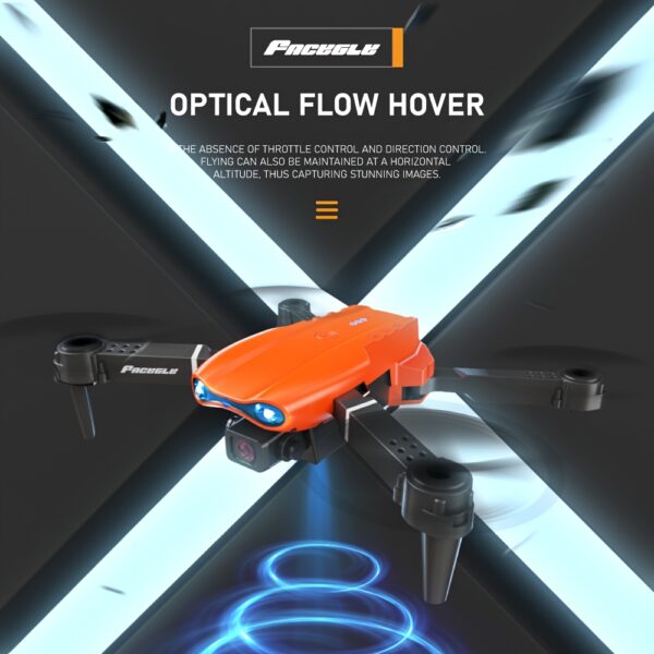 Nowy Dron E99 z Pozycjonowaniem Light Flow - WiFi, Składany, Zdalnie Sterowany, Quadcopter z Funkcją Utrzymywania Wysokości, Odpowiedni dla Początkujących i Rozrywki na Świeżym Powietrzu, Idealny Prezent na Święta - Doskonały na Boże Narodzenie, Halloween i Dzień Dziękczynienia, Nadajnik i Odbiornik RC, Mini Dron - obrazek 4