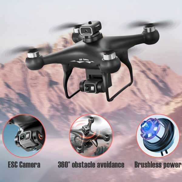 [Niezbędne do podróży Fotografia lotnicza] S116 Dron z podwójną kamerą, Hovering na przepływie optycznym, Unikanie przeszkód z czterech stron, Elektrycznie regulowana podwójna kamera, Silnik bezszczotkowy, Długa żywotność baterii, LED Night Navigation Light, Jedno-klikowe sterowanie, Odpowiednie dla początkujących, Odpowiednie dla dorosłych i młodzieży, Prezent urodzinowy/wakacyjny, Przenośny zestaw do podróżnej fotografii lotniczej - obrazek 8