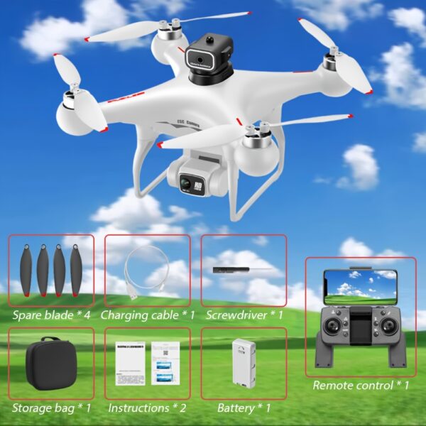 [Niezbędne do podróży Fotografia lotnicza] S116 Dron z podwójną kamerą, Hovering na przepływie optycznym, Unikanie przeszkód z czterech stron, Elektrycznie regulowana podwójna kamera, Silnik bezszczotkowy, Długa żywotność baterii, LED Night Navigation Light, Jedno-klikowe sterowanie, Odpowiednie dla początkujących, Odpowiednie dla dorosłych i młodzieży, Prezent urodzinowy/wakacyjny, Przenośny zestaw do podróżnej fotografii lotniczej - obrazek 7