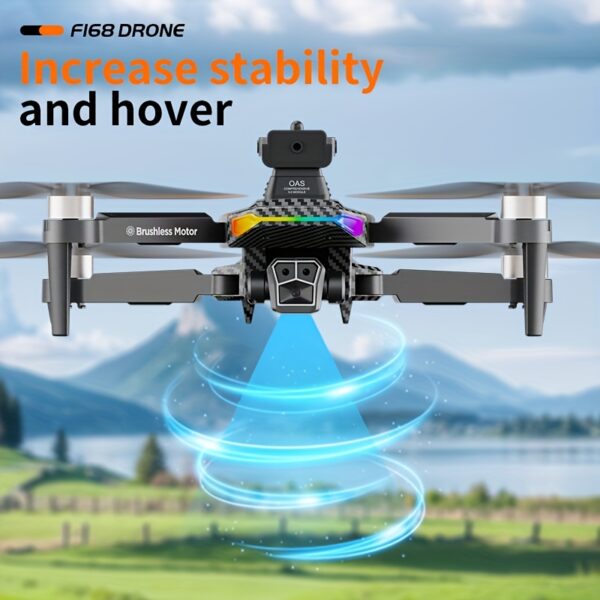 Dron z elektrycznie regulowanym obiektywem - D168 dron optykowy, wyposażony w silnik bezszczeniowy mocny napęd, łukowe unikanie przeszkód pozycyjonujące strumienie ślizgają się inteligentne zawiszenie lot 360° otaczaj ładuj USB odprawiaj świat reklamować krajobraz podróży uwolnij nową perspeutywa nieba bardzo nadaje do idealnych prezentów na Boże Narodziny Halloween urodzin dla Mężczyzn Mini Drone Zestaw Gogli Towarzysz Podr - obrazek 8