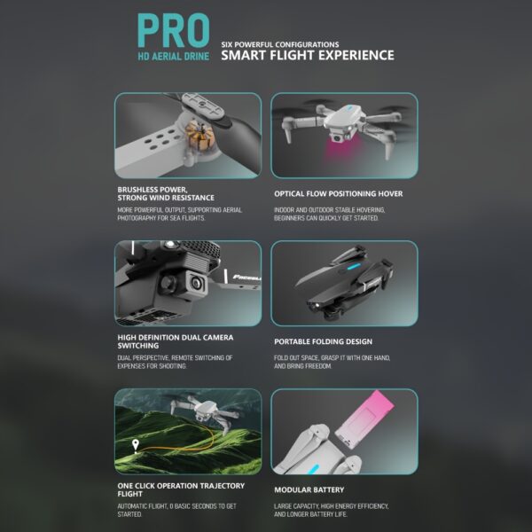 Ulepszony Dron E88 z WiFi i Utrzymywaniem Wysokości, Składany RC Quadcopter dla Początkujących, Latający na Zewnątrz i Prezent Świąteczny na Boże Narodzenie, Halloween oraz Dziękczynienie, Mini Dron z Kamerą, Dron z Kamerą, Mini Dron, Dron Rekreacyjny, Przenośny Quadcopter, Lekki Dron, Wytrzymała Konstrukcja, Stabilny Lot, Wi-Fi Drone, Hobbystyczny Dron, Dla Entuzjastów Dronów - obrazek 4