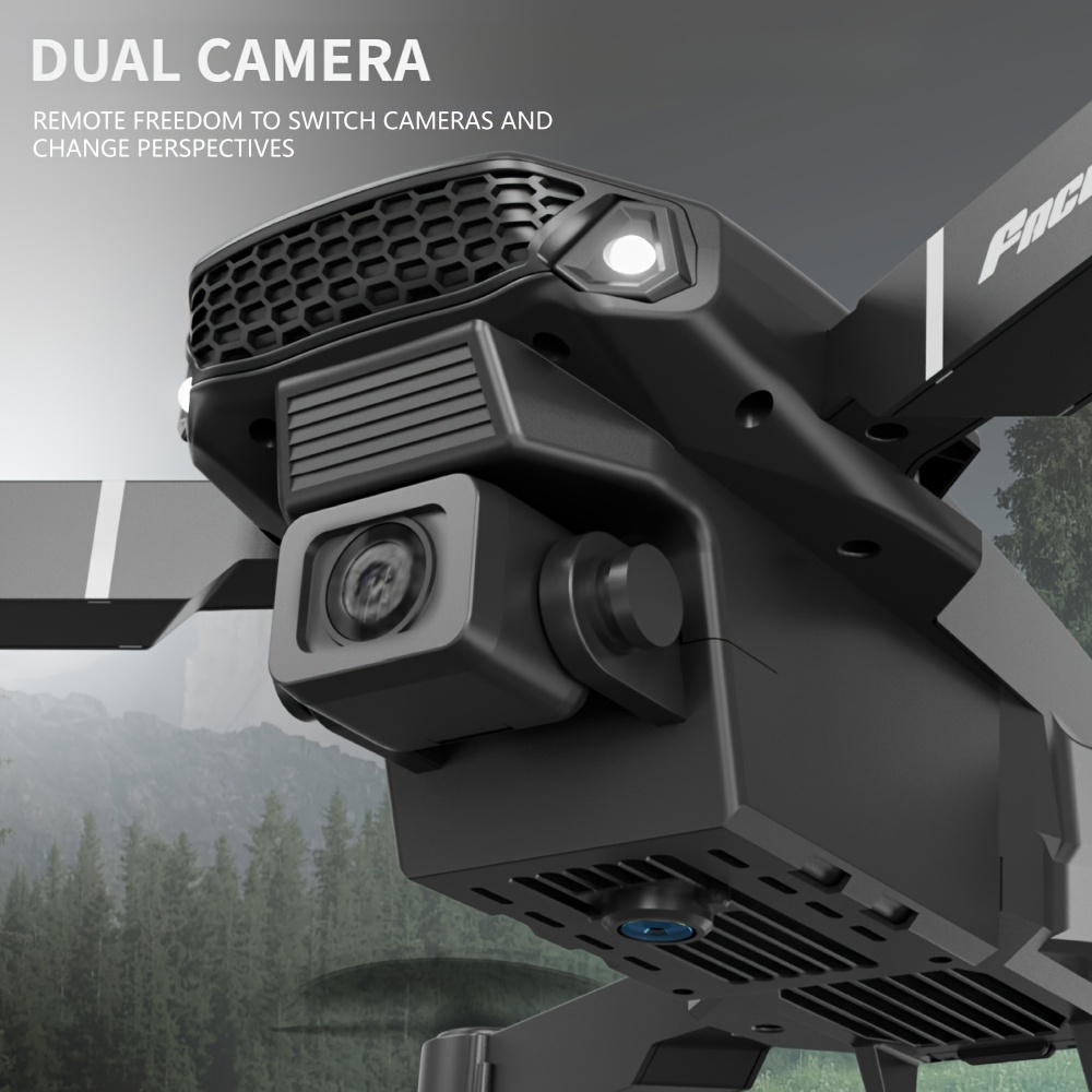 FACEGLE E88 Dron z Podwójnymi Kamerami, Start/Lądowanie Jednym Dotknięciem, Inteligentne Unoszenie się w Powietrzu, Wi-Fi FPV Quadcopter, Długi Czas Lotu, Ładowanie USB, Przyjazny dla Początkujących Dron z Instrukcją, do Fotografii Lotniczej i Vlogowania, Idealne na Prezenty Urodzinowe/Świąteczne (Czarny) - Doskonały dla Młodzieży i Dorosłych, Latający na Zewnątrz, Elegancki Design, Wytrzymała Konstrukcja, Technologii, Mini Dron - obrazek 11