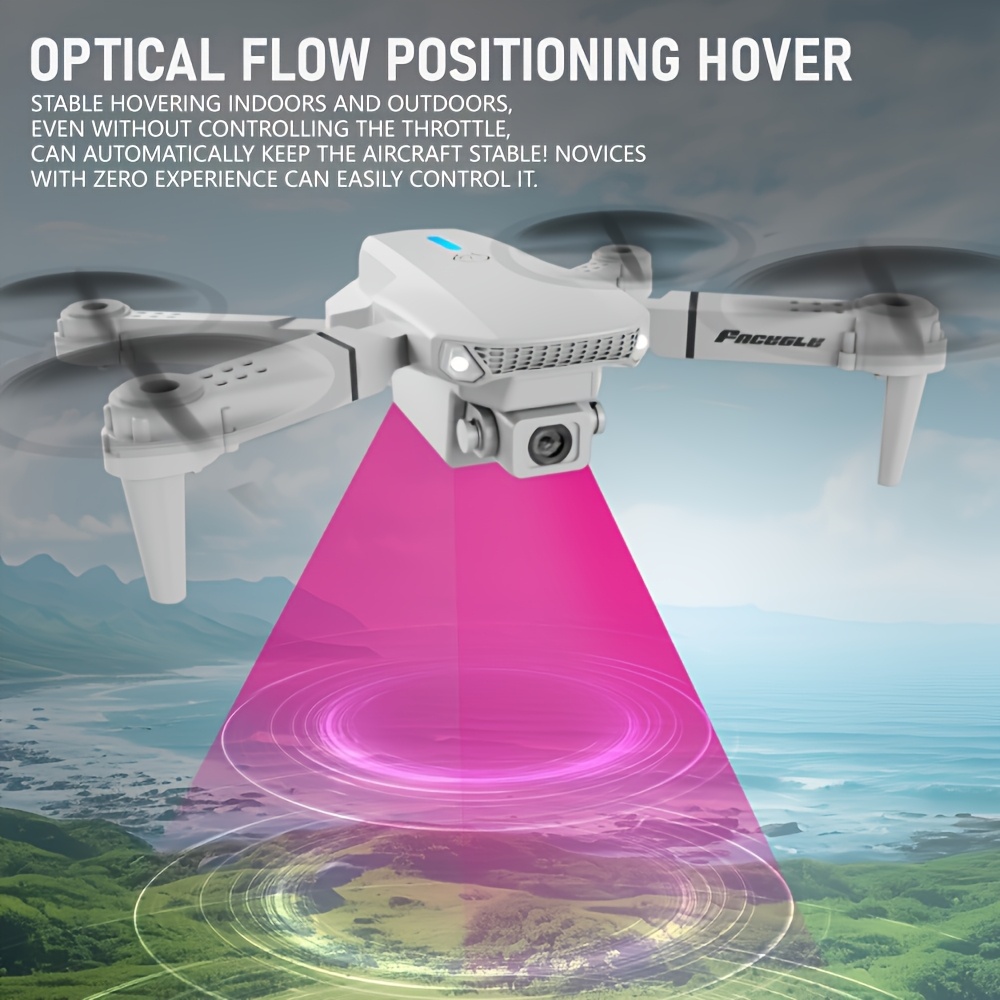 Zabawkowy dron dla młodzieży, pozycjonowanie optyczne E88, podwójne kamery, transmisja obrazu w czasie rzeczywistym, przenośny i łatwy w obsłudze, idealny dla początkujących - obrazek 8