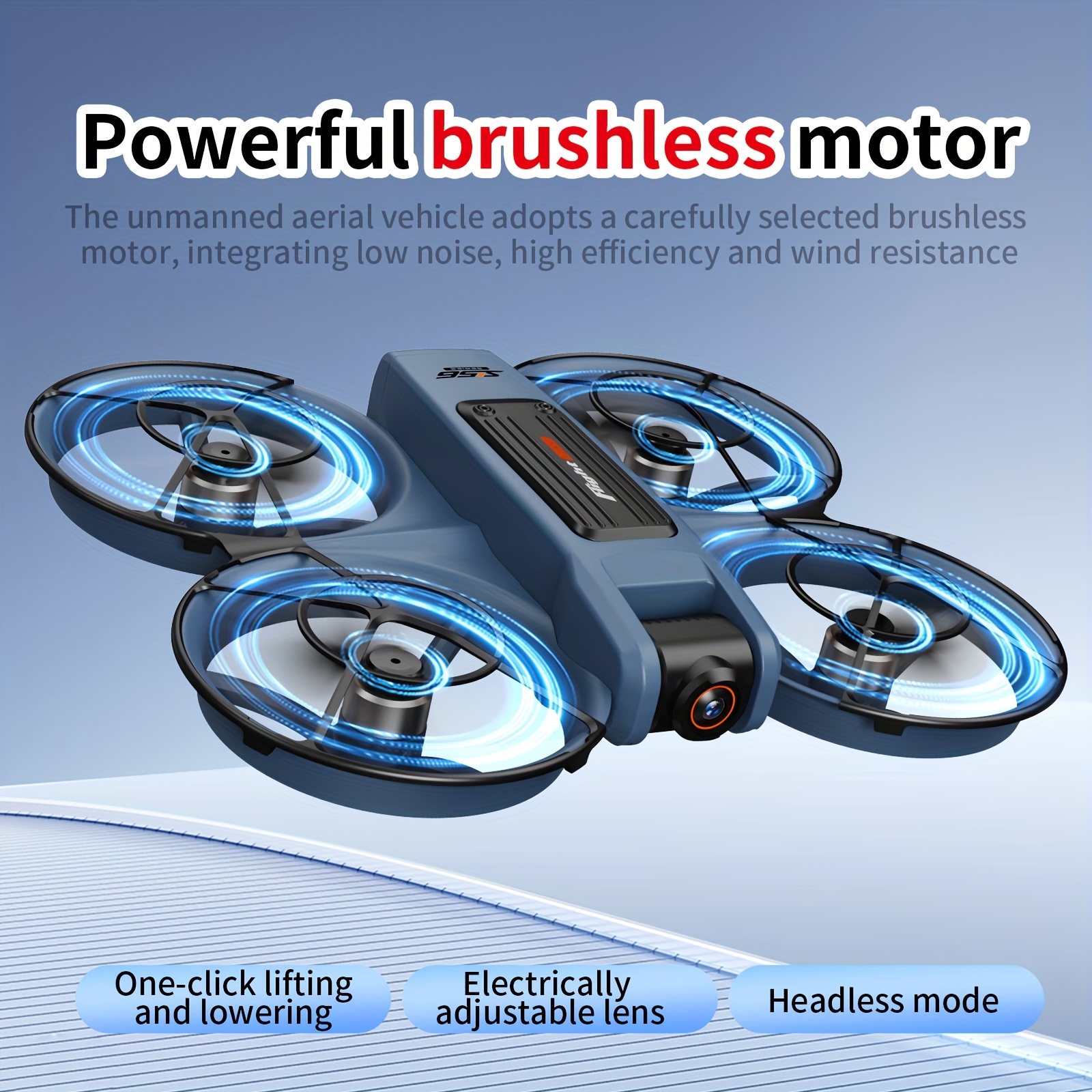 Nowy dron S156 z podwójną kamerą HD i ESC, fotografia lotnicza na zewnątrz w rozdzielczości 720P, bezszczotkowy silnik, zdalne sterowanie z ekranem o przekątnej 12,5 cm, unikanie przeszkód, obracanie 360°, jasne światła LED, składany zdalnego sterowania, prezenty świąteczne dla mężczyzn na Boże Narodzenie i Halloween - obrazek 12