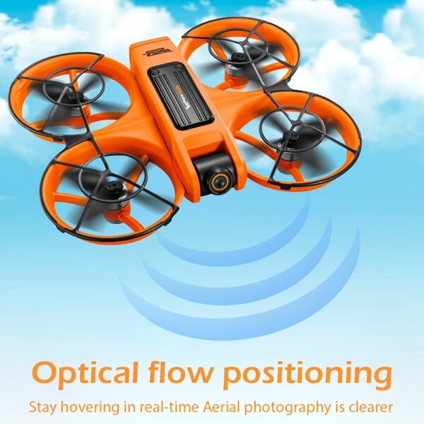 Nowy Dron z em S156, Dron z Podwójną Kamerą i ESC - Możliwość Fotografii z Powietrza, z em o Dużym Ekranie, Ochrona 360° - Bezpieczny i Antykolizyjny, Silnik Bezszczotkowy - Mocna Siła, Optyczne Pływające Zawieszanie - Stabilniejszy Lot, z LED Nocnymi Światłami, Przełączanie Prędkości, Tryb Bezgłowy, Prezent Urodzinowy, Prezent Świąteczny - obrazek 9