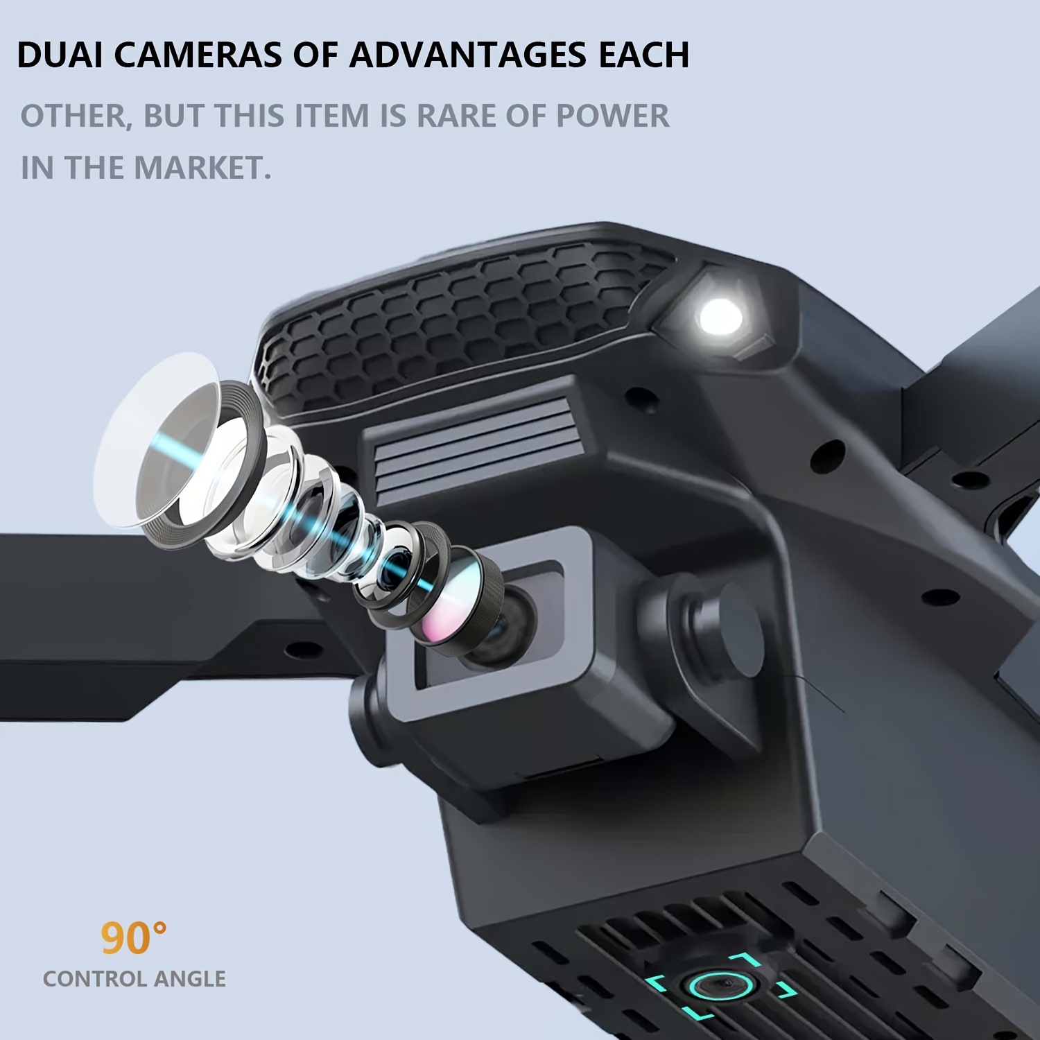 Drone E88 z Podwójną Kamerą, Start Jednym Przyciskiem, Sterowanie przez Wi-Fi, Idealny dla Początkujących – Doskonały Prezent na Wypady na Camping i Festiwale, Dron Rekreacyjny,Dron Kempingowy,Łatwy w użyciu dron,Kompaktowy Dron,Trwała Konstrukcja,Niezawodny Dron,Dron Podróżny,Dron dla Hobbystów - obrazek 4