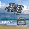 Drone S156 z podwójnymi kamerami, pilotem z dużym ekranem, silnikiem bezszczotkowym - mocna wydajność, optyczne pozycjonowanie przepływu - stabilniejszy lot, podwójne kamery z trybem regulacji kąta elektrycznego, kadłub z diodami LED, 360° ochrona antykolizjowa - dron dla początkujących, prezent na święta i urodziny - obrazek 3