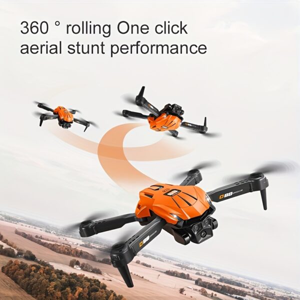 Nowy D88 Lekki Drone z Podwójną Kamerą, Wygląd w Stylu Samochodów Sportowych, Pozycjonowanie Przepływem Optycznym, Tryb Bezgłowy, Jednoprzyciskowe Start i 360° Flip – Idealny dla Początkujących Nastolatków do Zabaw na Zewnątrz, Wygodne Urządzenie Rozrywkowe, Dron Długiego Zasięgu,Dron z Ekranem,Dron Długodystansowy,Dron wewnętrzny, Dron Rekreacyjny do Ogrodu,Praktyka Drona dla Początkujących,Dron z Jednym Klawiszem Startu,Dron z Optycznym Przepływem,Przyjazna Estetyka Drona, - obrazek 8