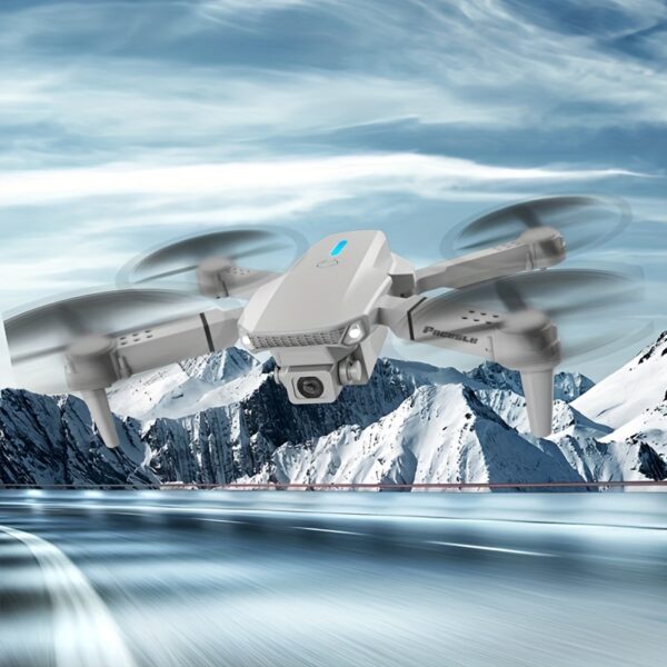 FACEGLE E88 Dron z Podwójnymi Kamerami, Akumulator 500mAh, Pozycjonowanie Optyczne, Start/Lądowanie Jednym Przyciskiem, Maks. Prędkość 4m/s, Wysokość 50m, 480P HD Video, Wi-Fi Sterowanie, Przenośny dla Początkujących do Użytku Wewnętrznego/Zewnętrznego - Idealny na Prezent Świąteczny, Halloween, Dziękczynienie, Nowoczesna Konstrukcja Drona, Wytrzymała Budowa, Mini Dron, Samolot Modelowy