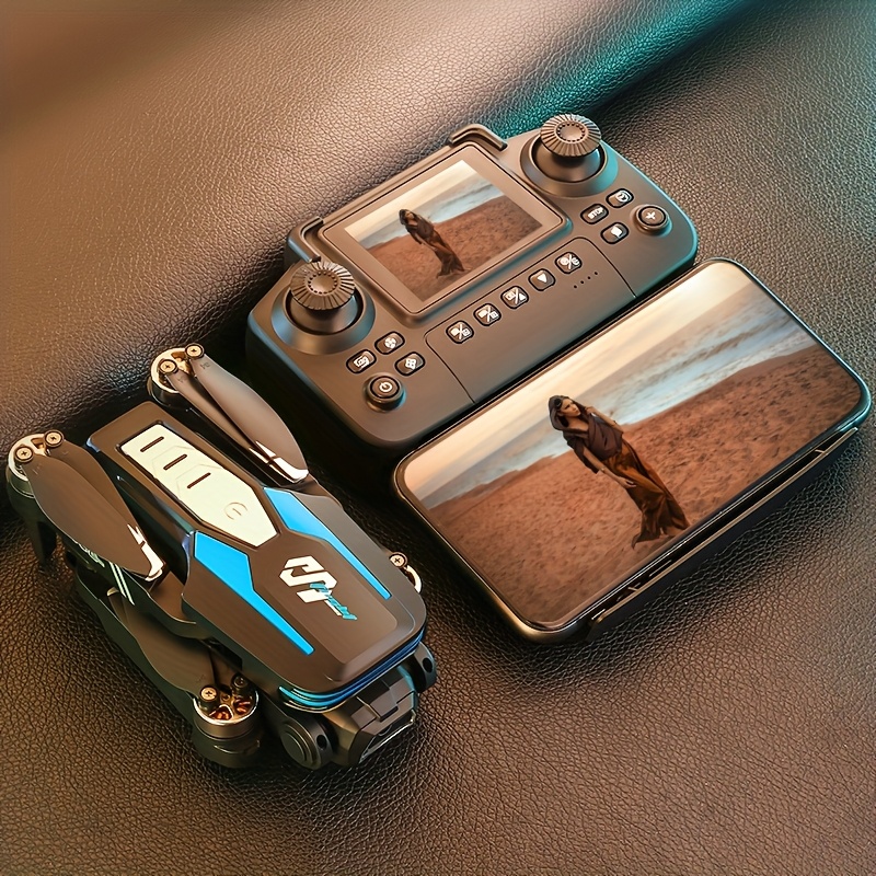 LU80 Dron z Podwójną Kamerą i Jednym Akumulatorem, Pilot z Ekranem, Płynne Widzenie, Elektrycznie Regulowany Obiektyw, Pozycjonowanie Optyczne, Inteligentny Hovering, Unikanie Przeszkód, Czterokierunkowa Detekcja, Idealny do Eksploracji na Zewnątrz, Turystyki, Rozrywki – Helikopter Sterowany Pilotowo, Aerial Photography Drone, Doskonały Prezent na Święta Bożego Narodzenia, Halloween lub Urodziny, Mini Dron,Drony Długiego Zasięgu Profesjonalne Wysokiej Jakości, - obrazek 6